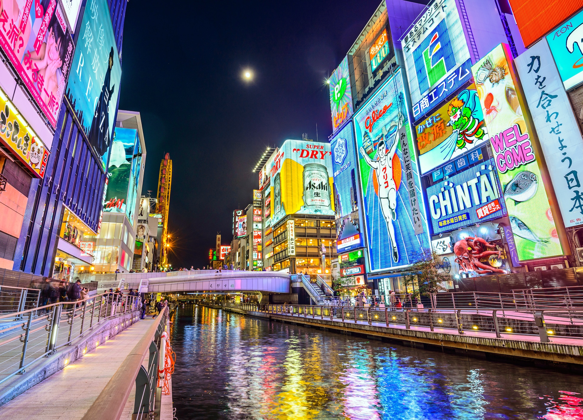 Dotonbori canal at night